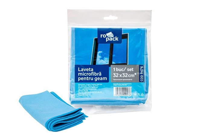Ropack, lavete microfibră, pentru geam