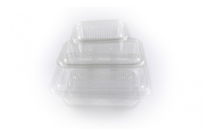 Caserole PET, cu capac atașat, 2000 ml