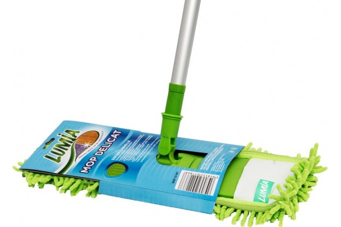 Lumia, Set mop microfibră, Delicat + coada aluminiu