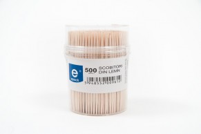 Epack, scobitori din lemn, 65 mm x 2 mm diametru, în tub de plastic flexibil, 10 tuburi/pachet în folie shrink, 20 pachete/cutie