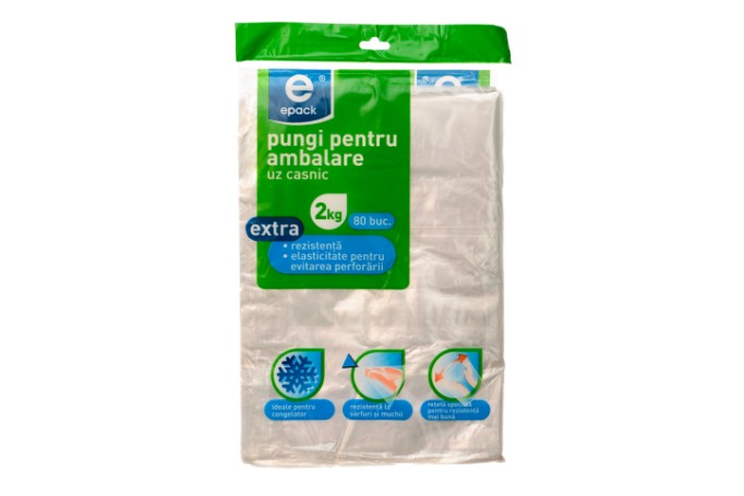 EPACK PUNGI LDPE 2 KG, PACHET 80 BUC.