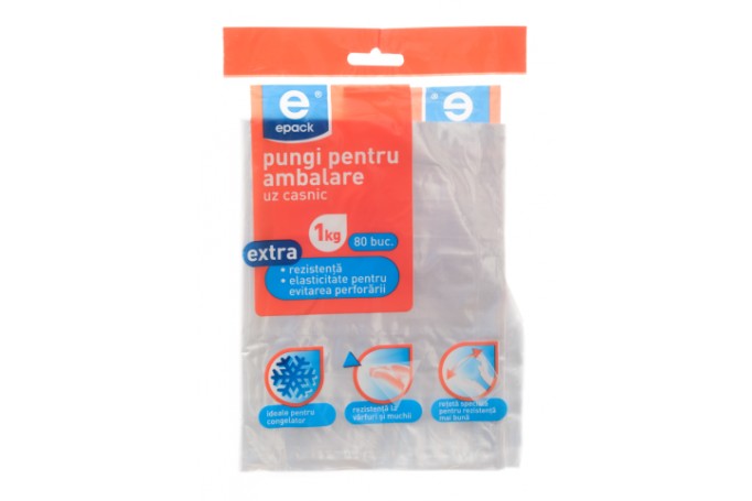 Epack, pungi LDPE 1 kg, pachet 80 buc