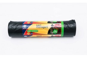 Epack, saci menajeri, LDPE regenerată, negru, 240 L (10buc.)