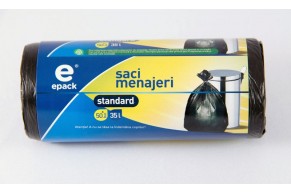 Epack, saci menajeri, HDPE, gri, 35 L