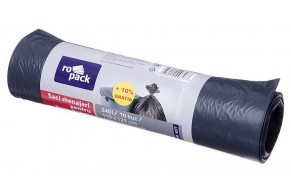 Ropack, saci menajeri din LDPE regenerată, negru, 240 L