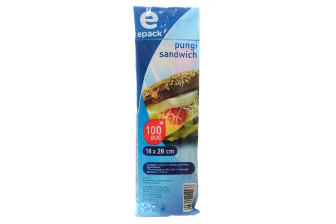 EPACK, PUNGI SANDWICH 100 BUC. 18 x 28 cm